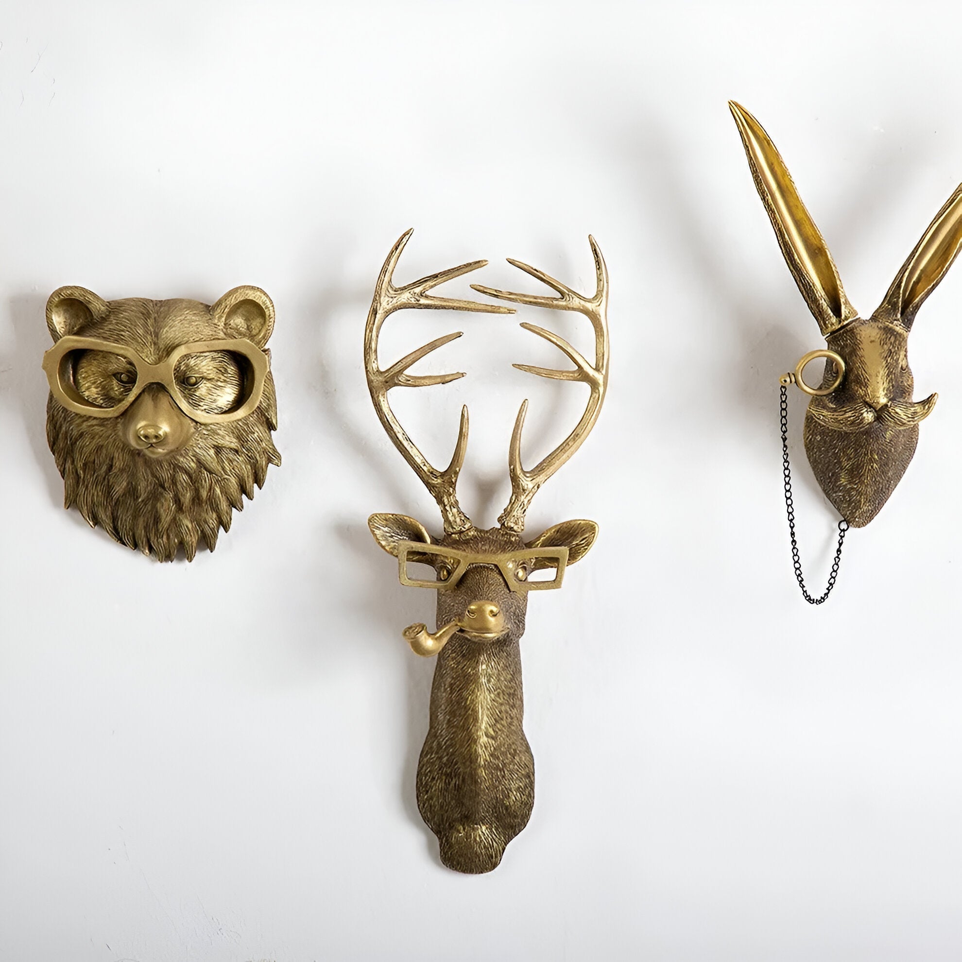 Decorative Metal Animal Head Wall Hook for Coats and Hats – Elegant Home Decor