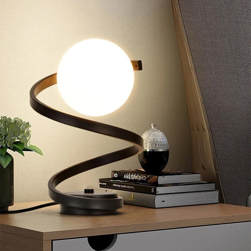 Dimmable Globe Table Lamp with Adjustable Brightness – Modern Bedside or Desk Lighting for Stylish Bedrooms