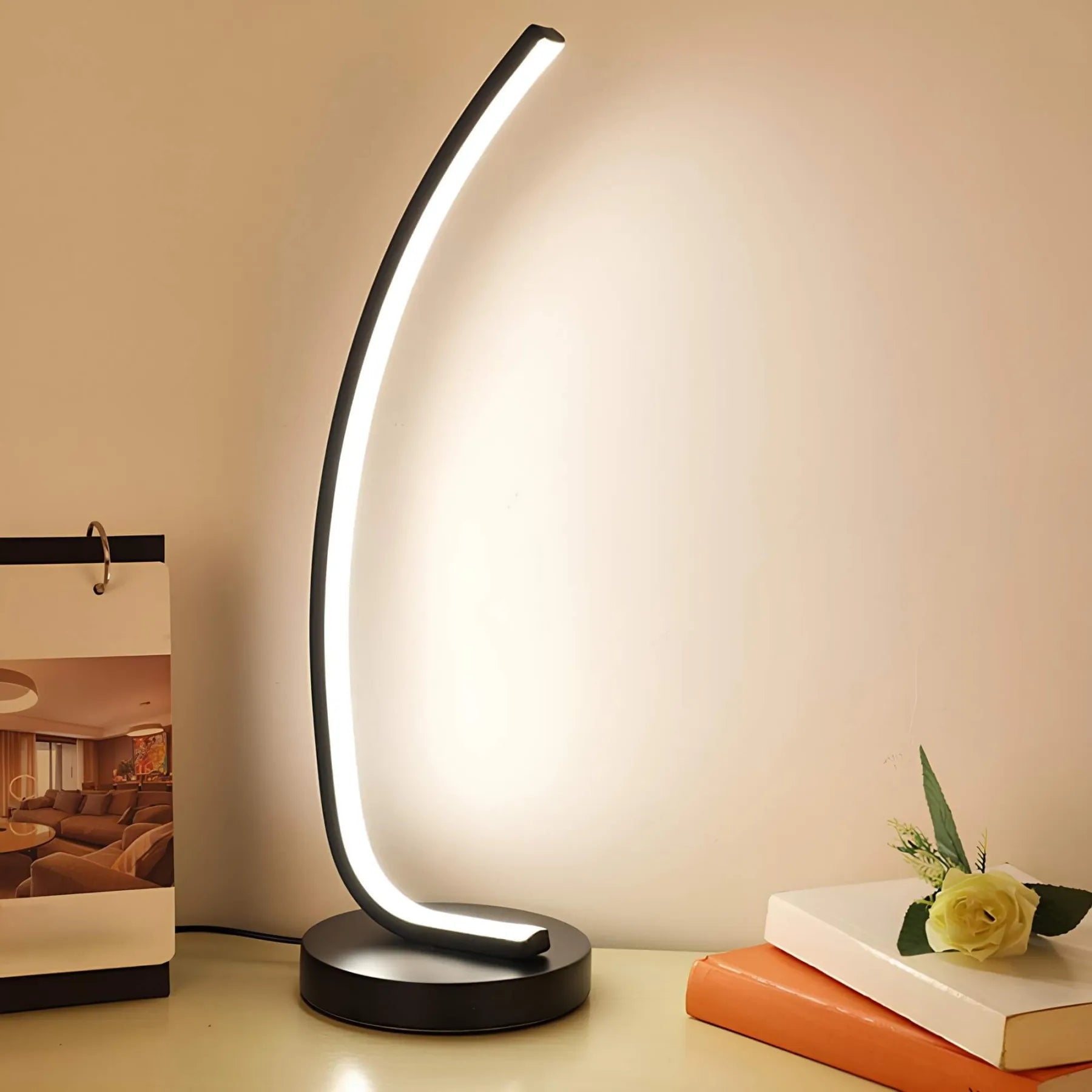 Flexible LED Table Lamp with Adjustable Gooseneck – Modern Minimalist Desk and Bedside Table Lighting