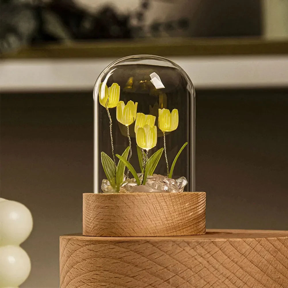 Handmade Flower Table Lamp – Colorful Bedside and Desk Lighting for Cozy Bedrooms and Living Spaces