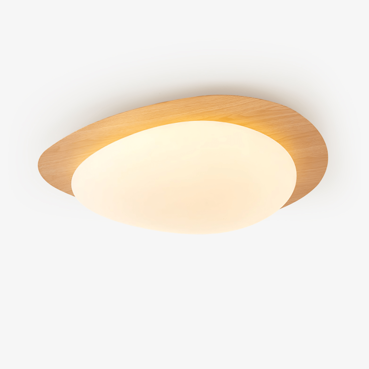 Quizz Pebble Walnut Ceiling Light