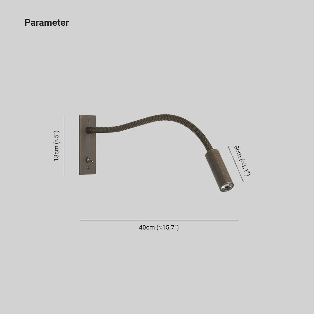 Middag Minimalist Reading Adjustable Spotlight Wall Lamp