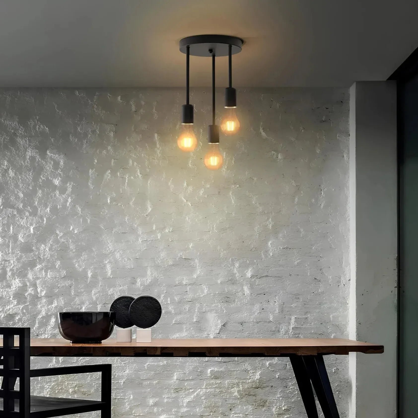Classic Vintage Ceiling Lamp – Durable Iron Flush Mount Light for Elegant Interiors