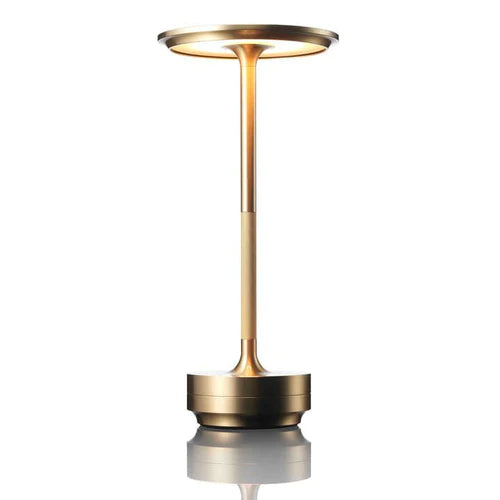 Cordless LED Table Lamp with Adjustable Brightness – Rechargeable Touch Control Light in Silver, Gold, and Black
