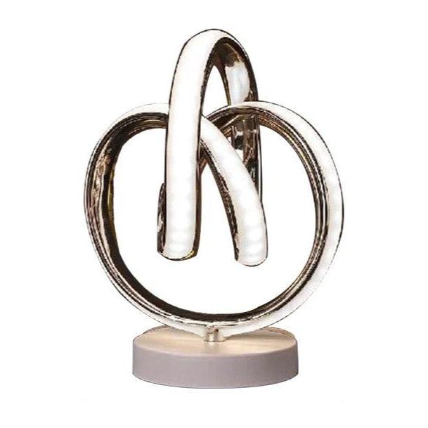 Curved LED Table Lamp – Modern Minimalist Bedside or Desk Lamp with Warm White Light