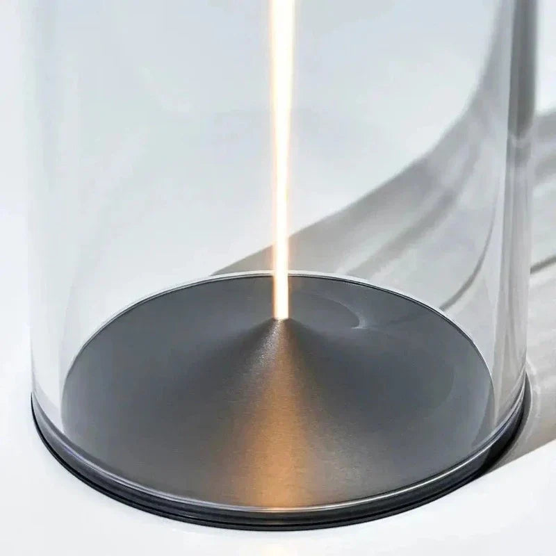 Dimmable Touch Table Lamp with Modern Design and Adjustable Brightness – Silver Metal and Glass