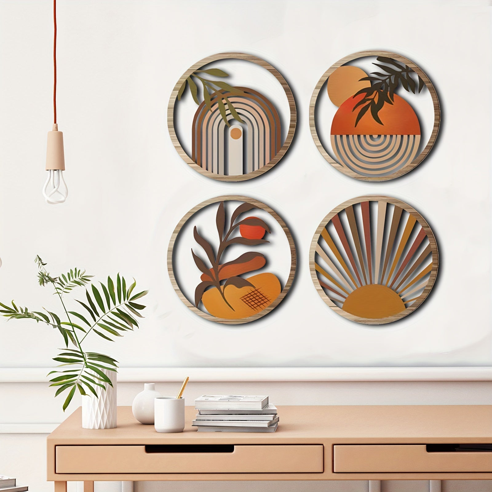 Elegant Boho Wall Art Print – Cozy Home Decor with Earthy Tones and Intricate Details