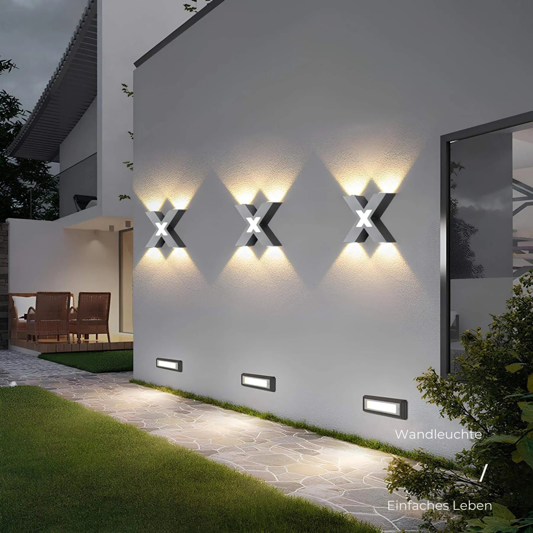 Elegant Outdoor Wall Lamp with LED Lighting – Weather Resistant and Durable Design
