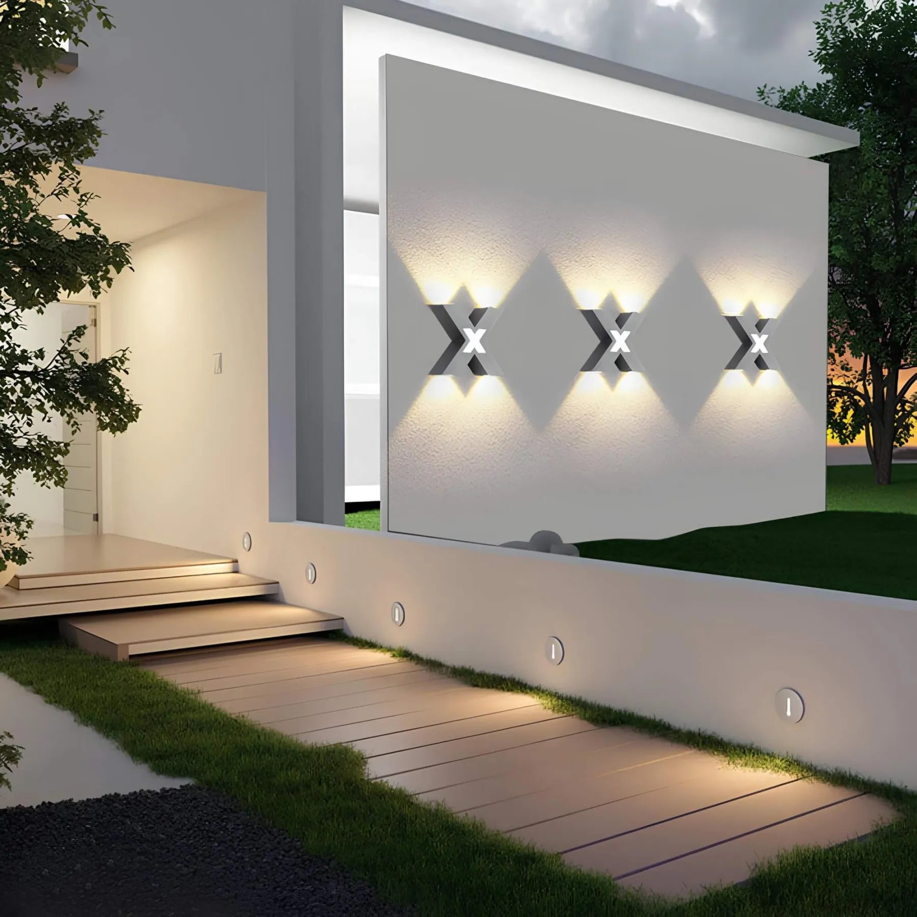 Elegant Outdoor Wall Lamp with LED Lighting – Weather Resistant and Durable Design