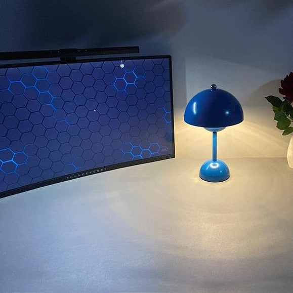 Elegant USB Rechargeable LED Table Lamp with Touch Control and Adjustable Brightness