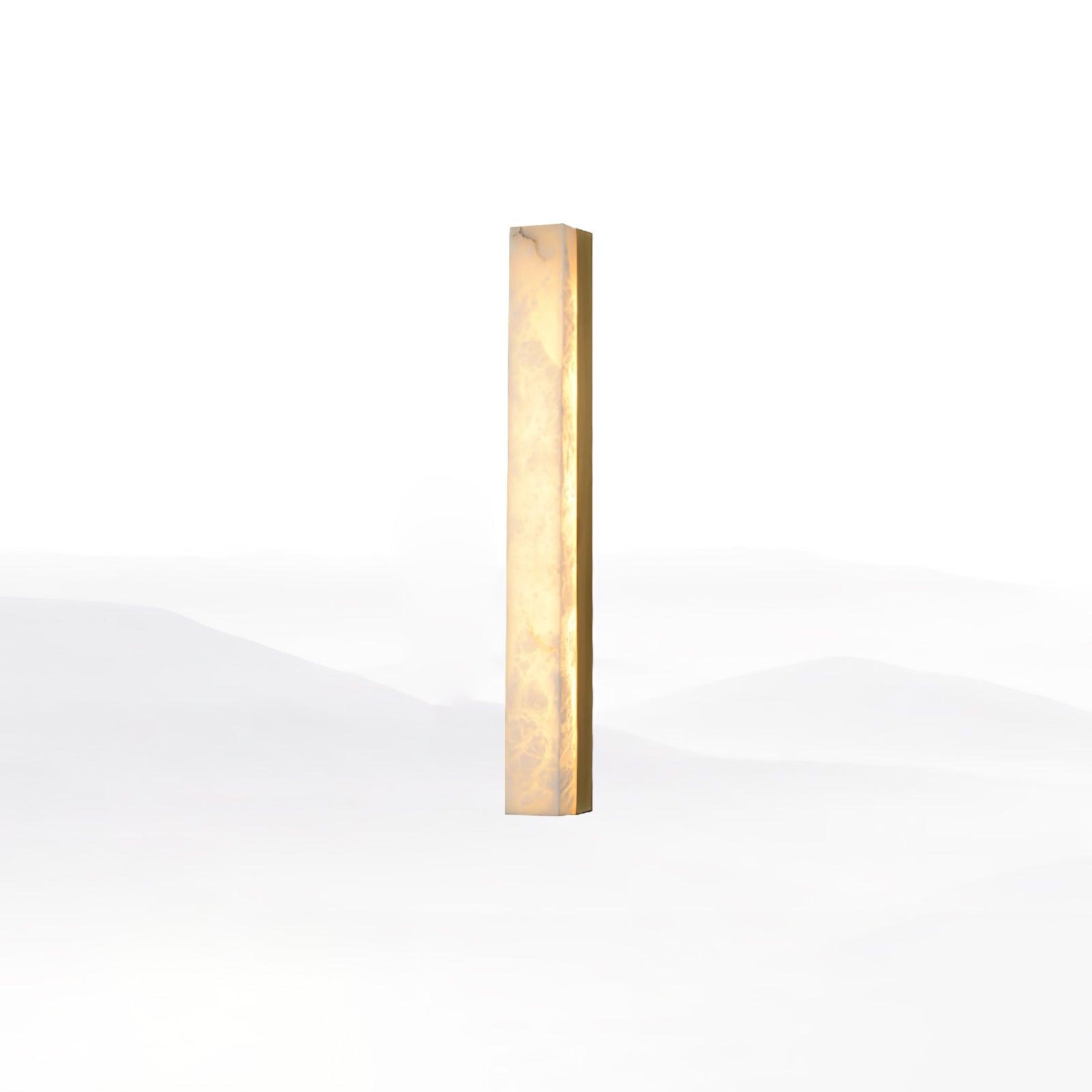 Terra Linear Brass Alabaster Wall Lamp