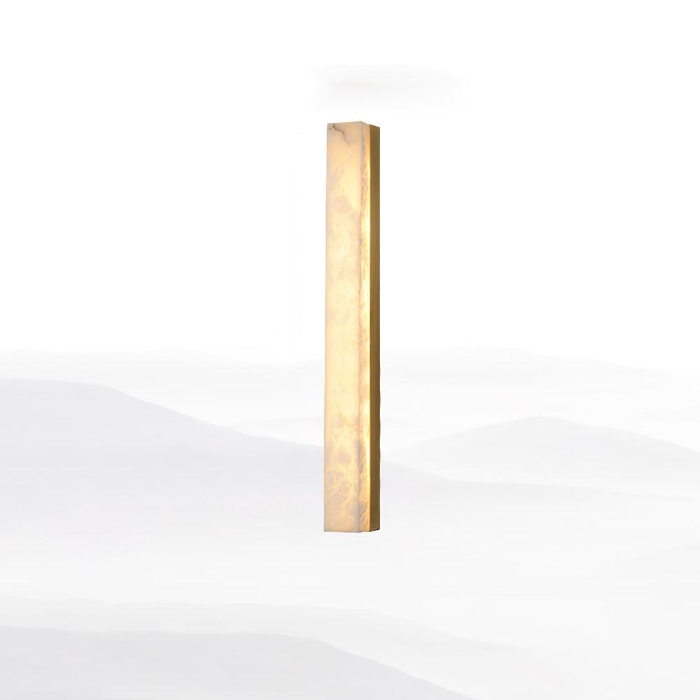 Terra Linear Brass Alabaster Wall Lamp