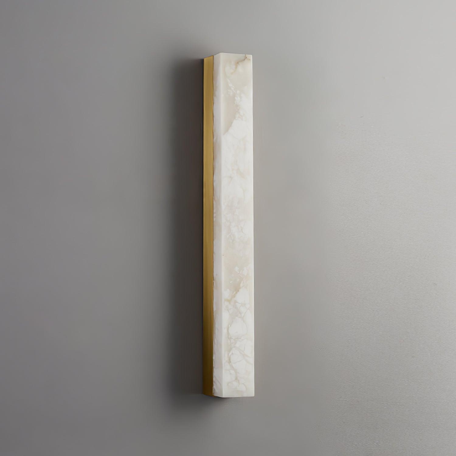 Terra Linear Brass Alabaster Wall Lamp