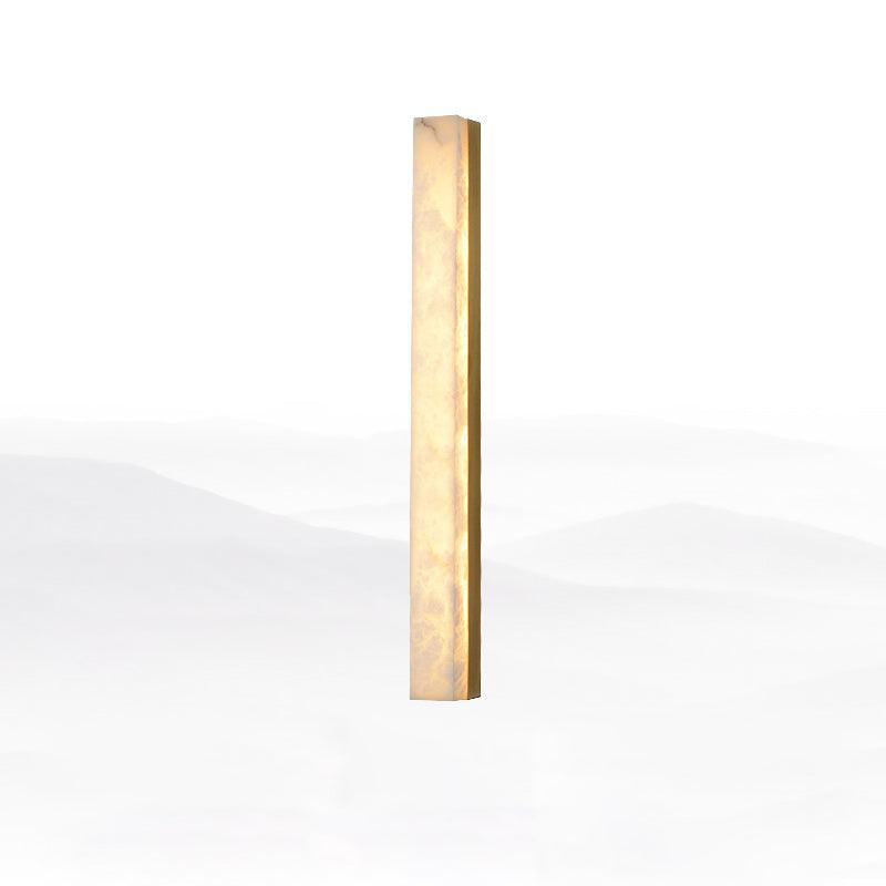 Terra Linear Brass Alabaster Wall Lamp