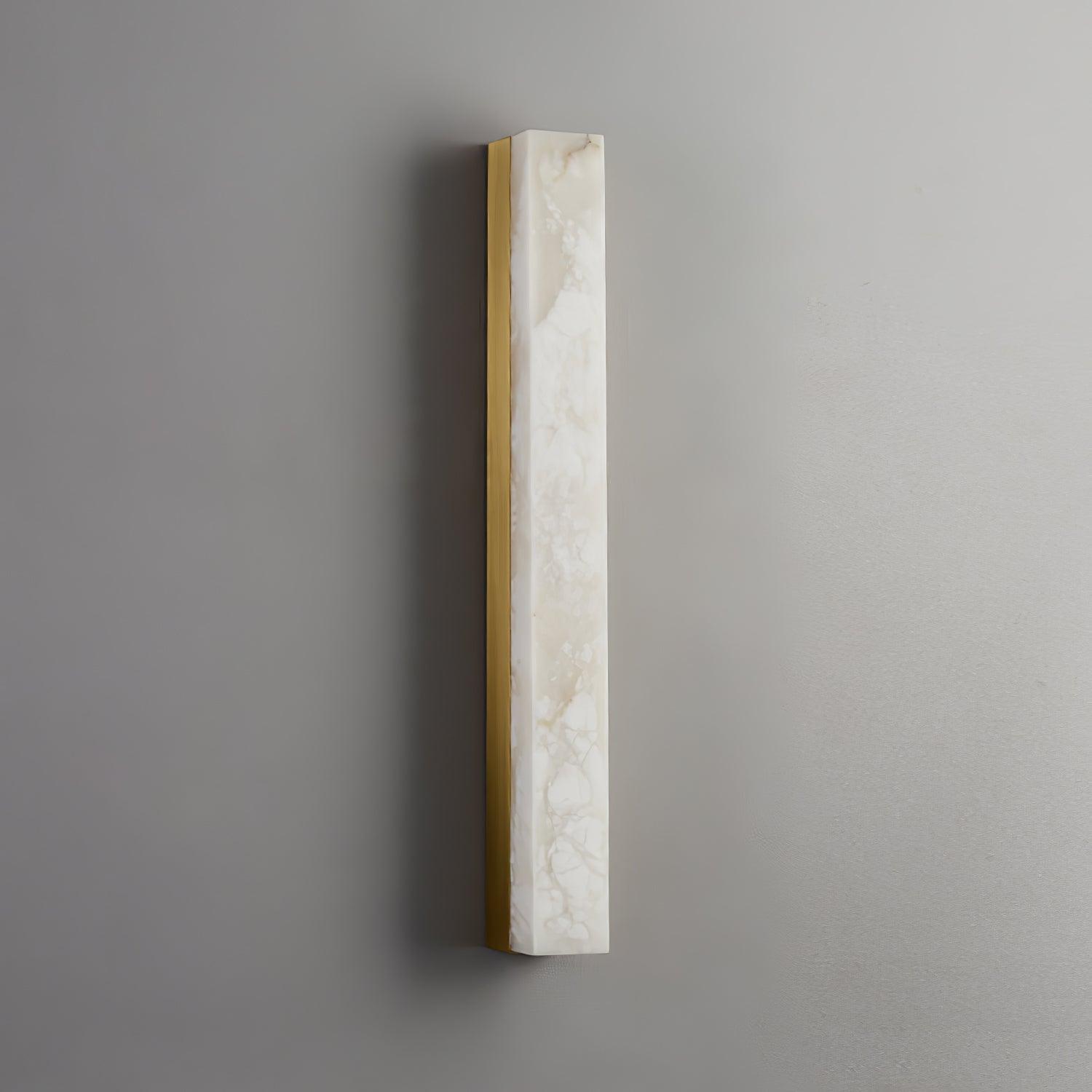 Terra Linear Brass Alabaster Wall Lamp