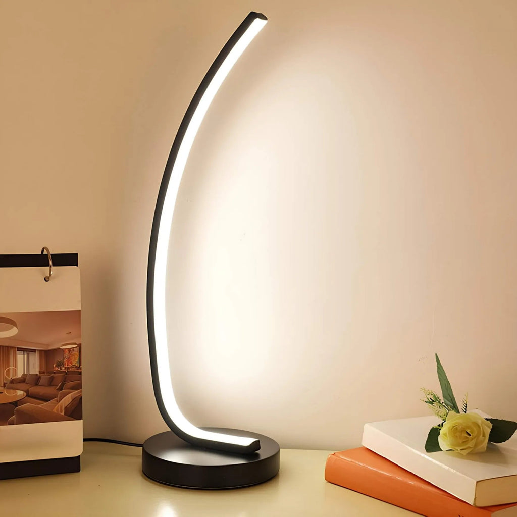 Flexible LED Table Lamp with Adjustable Gooseneck – Modern Minimalist Desk and Bedside Table Lighting