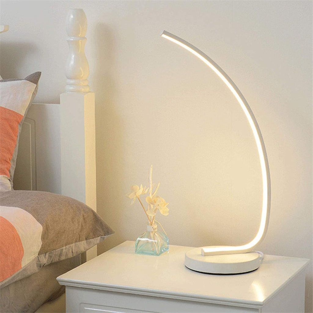 Flexible LED Table Lamp with Adjustable Gooseneck – Modern Minimalist Desk and Bedside Table Lighting