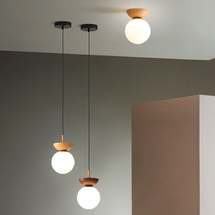 Japanese Pendant Ceiling Light with Adjustable LED Colors – Modern Aesthetic for Home Decor