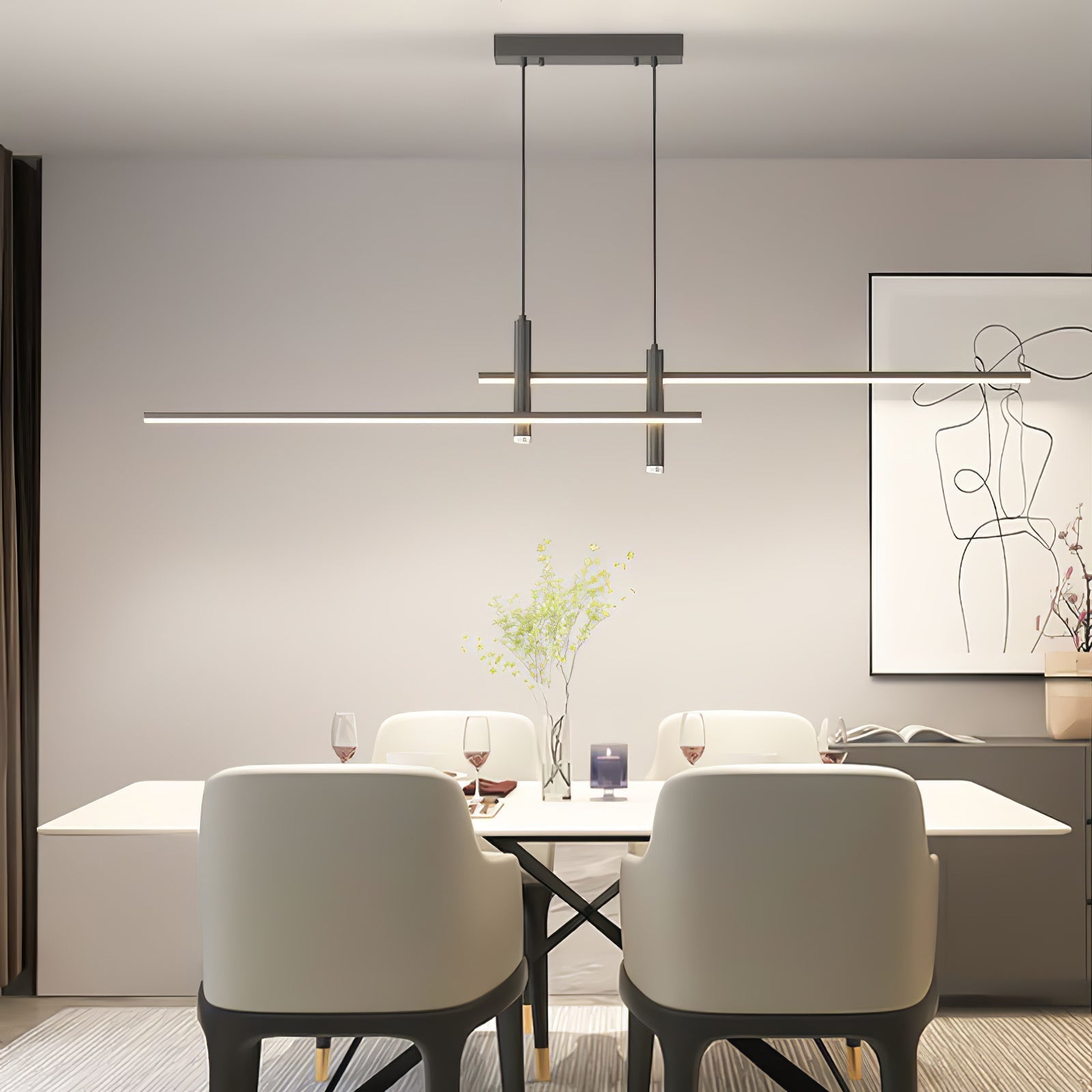 Pria Pendant Light Modern Linear Dining Room