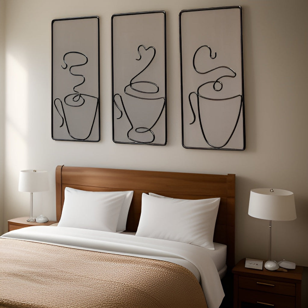 Modern Black Metal Mountain Wall Art – Abstract Nature Decor for Home and Office