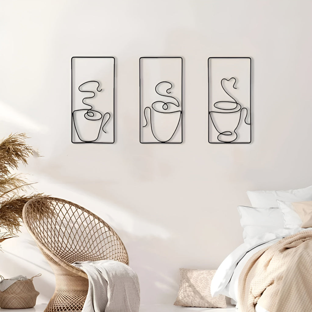 Modern Black Metal Mountain Wall Art – Abstract Nature Decor for Home and Office