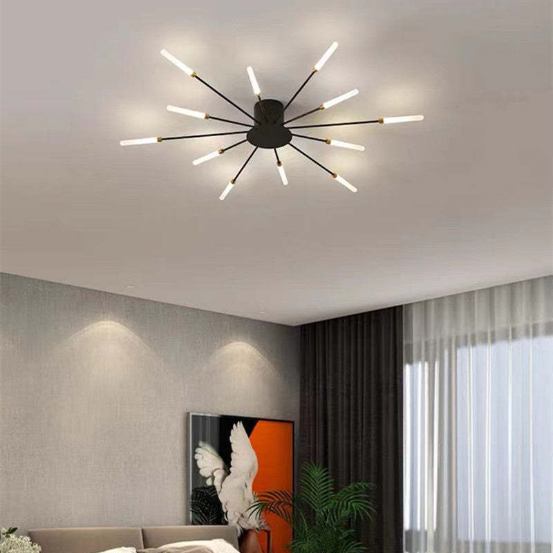 Modern Fireworks Ceiling Chandelier for Living Room – Stylish Metal Light Fixture