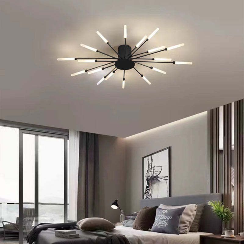 Modern Fireworks Ceiling Chandelier for Living Room – Stylish Metal Light Fixture