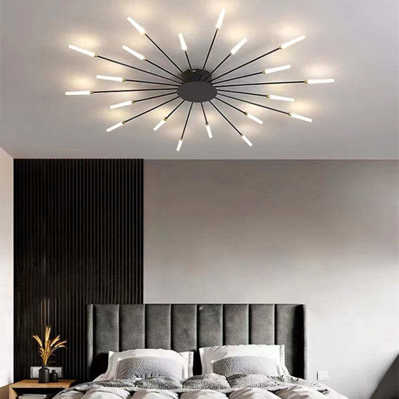 Modern Fireworks Ceiling Chandelier for Living Room – Stylish Metal Light Fixture