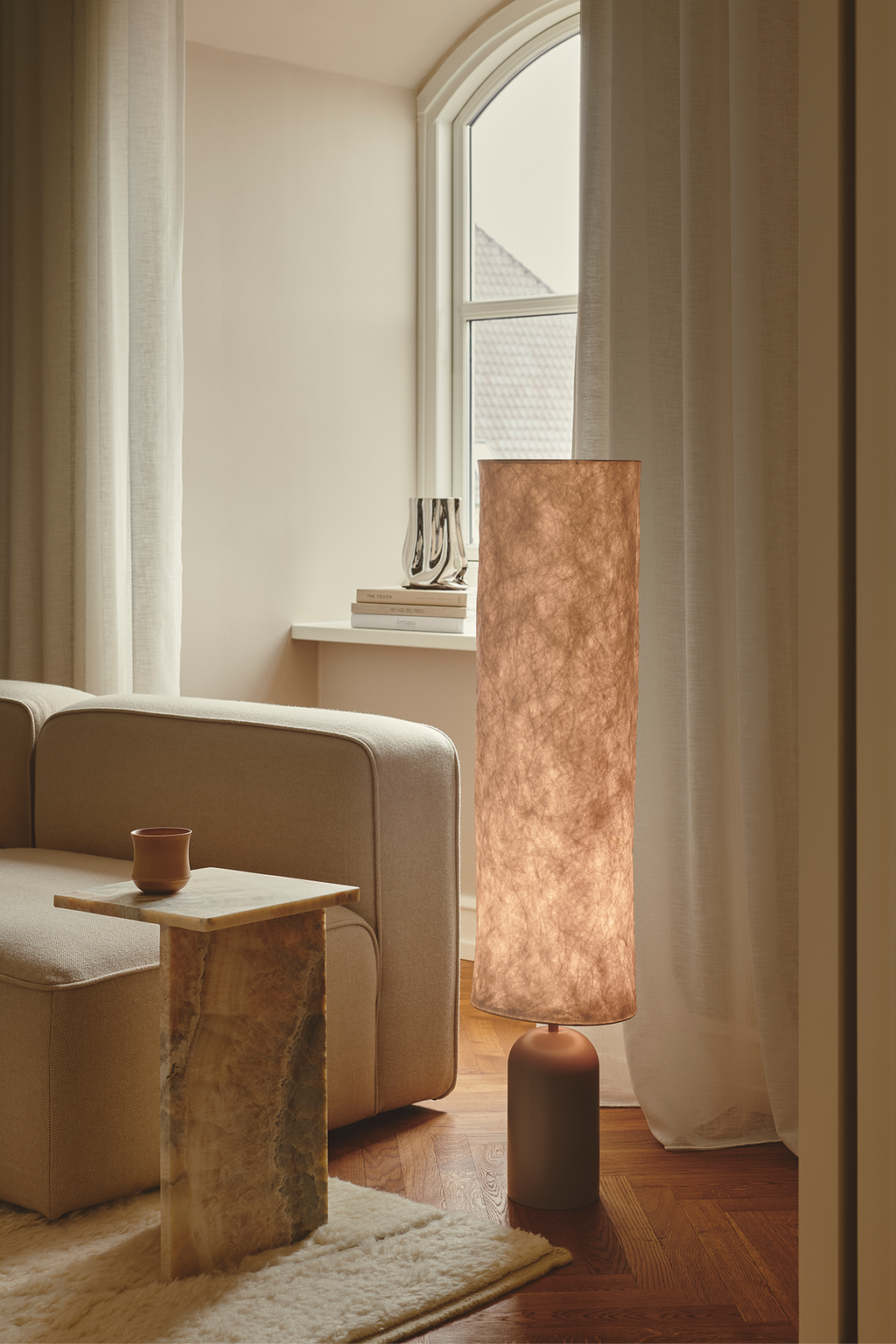 Modern Floor Lamp with Durable Tyvek Shade and Stylish Metal Base – Perfect Standing Lamp for Living Room and Cozy Reading Corners