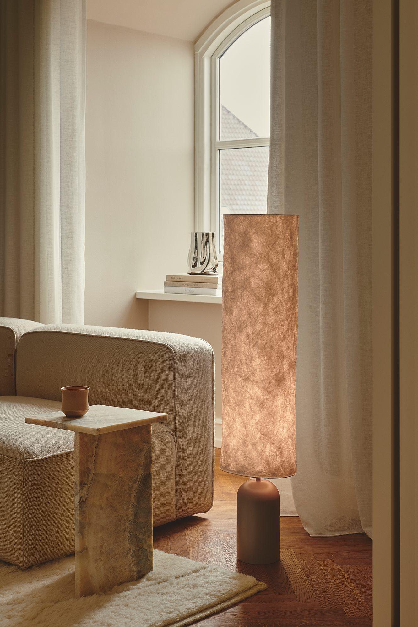 Modern Floor Lamp with Durable Tyvek Shade and Stylish Metal Base – Perfect Standing Lamp for Living Room and Cozy Reading Corners