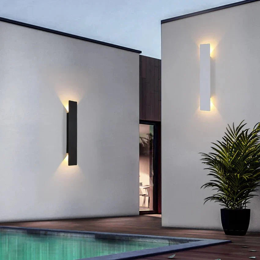 Modern Minimalist Outdoor LED Wall Lamp – Weatherproof Aluminum Fixture