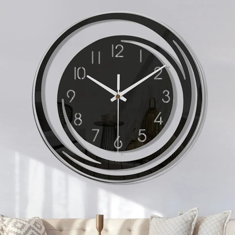 Modern Minimalist Wall Clock with Silent Quartz Movement – Scandinavian Design for Contemporary Interiors