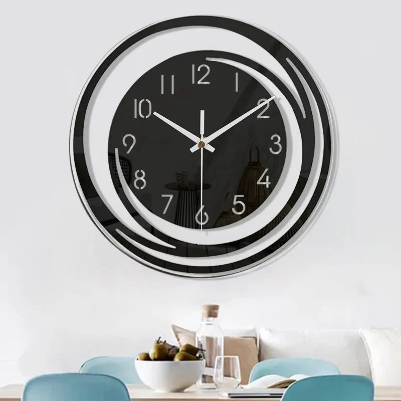 Modern Minimalist Wall Clock with Silent Quartz Movement – Scandinavian Design for Contemporary Interiors