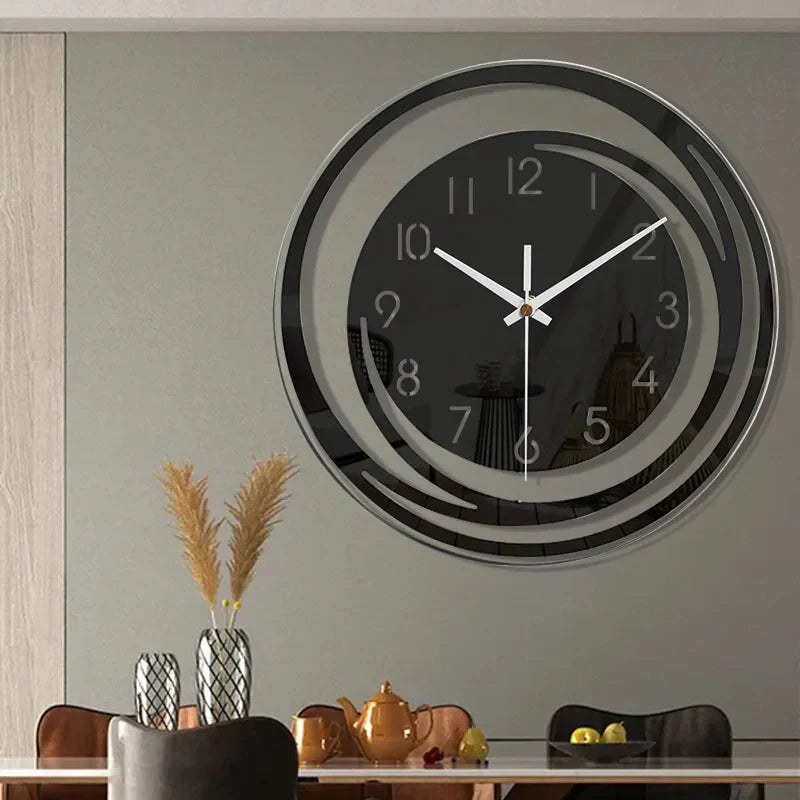 Modern Minimalist Wall Clock with Silent Quartz Movement – Scandinavian Design for Contemporary Interiors