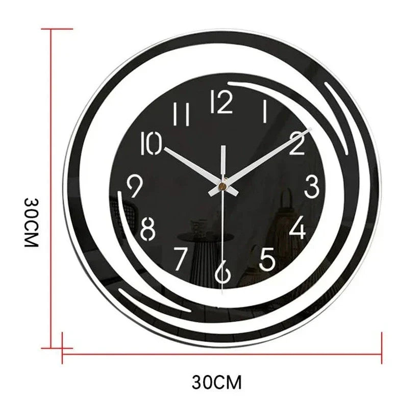 Modern Minimalist Wall Clock with Silent Quartz Movement – Scandinavian Design for Contemporary Interiors