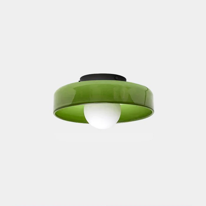 Modern Round Flush Mount Ceiling Light Fixture – Elegant Glass Design for Contemporary Spaces