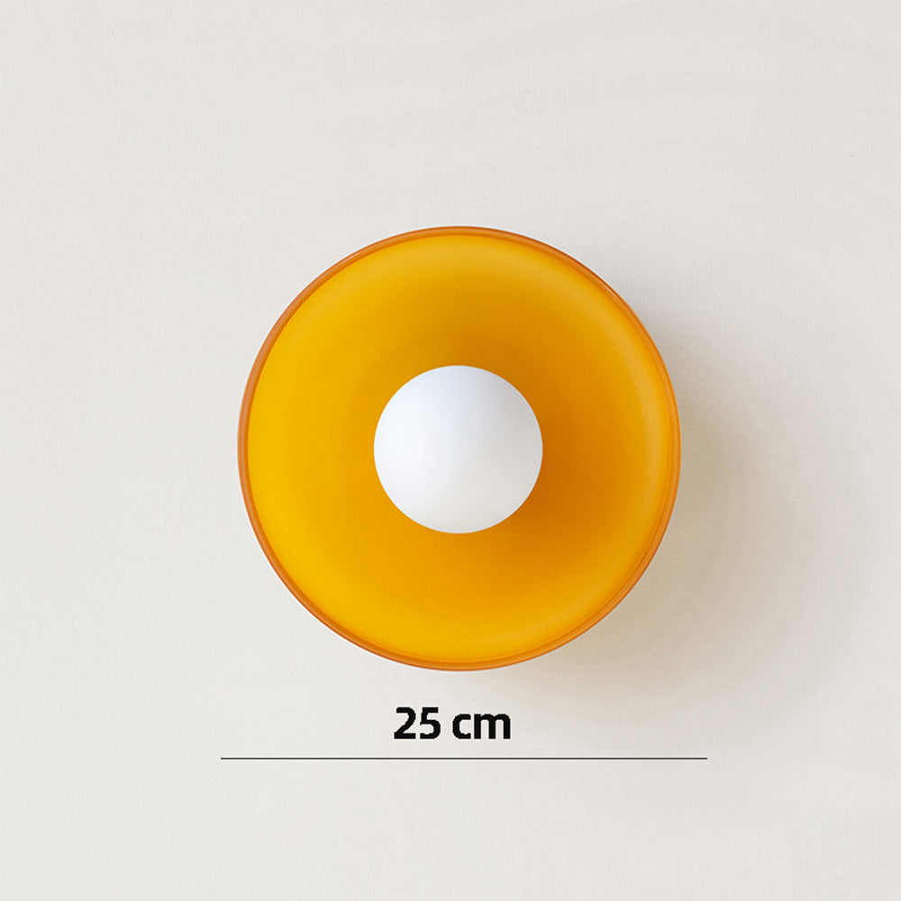 Modern Round Flush Mount Ceiling Light Fixture – Elegant Glass Design for Contemporary Spaces