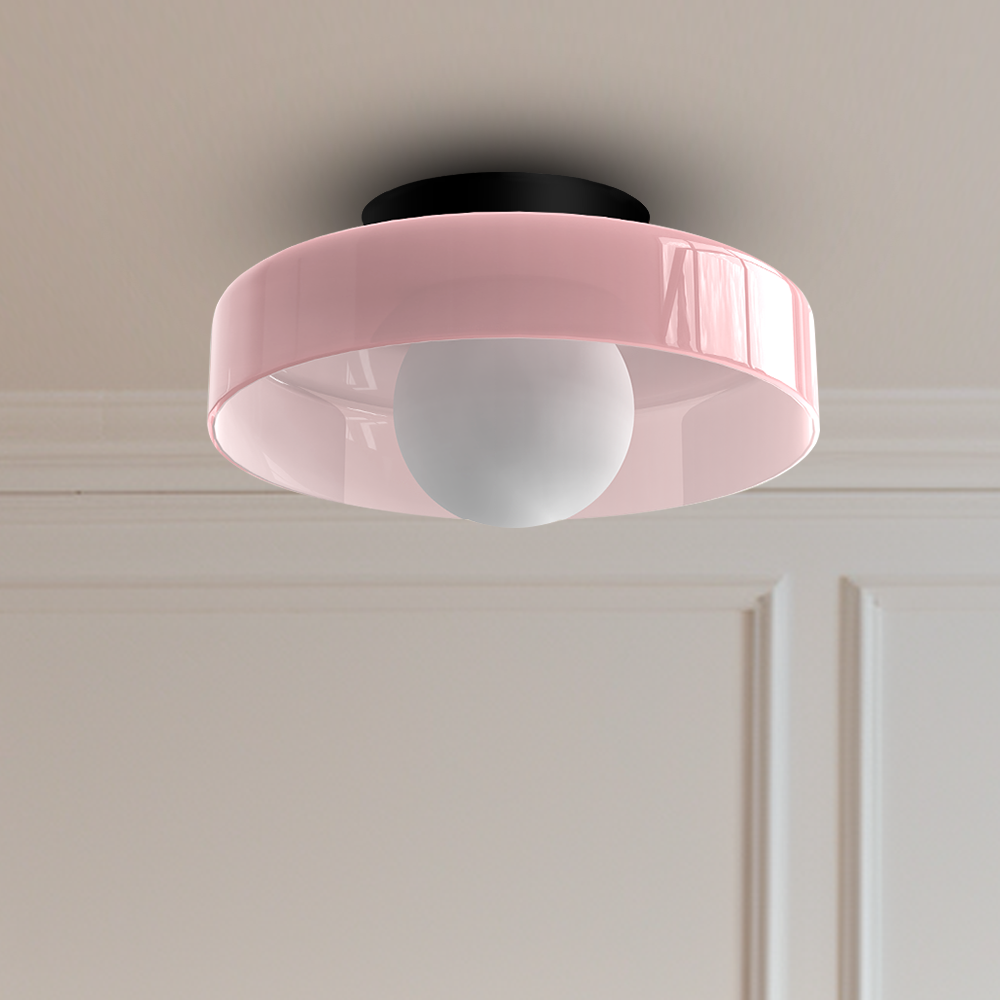 Modern Round Flush Mount Ceiling Light Fixture – Elegant Glass Design for Contemporary Spaces