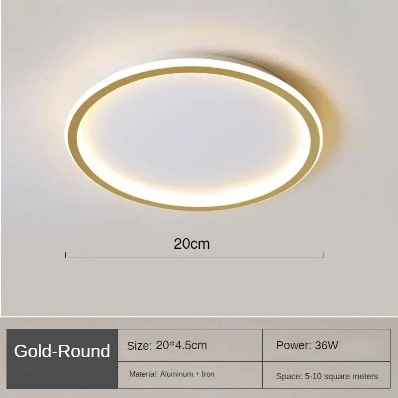Modern Round LED Ceiling Light Fixture with Dimmable Function and Adjustable Color Temperature for Living Room and Bedroom