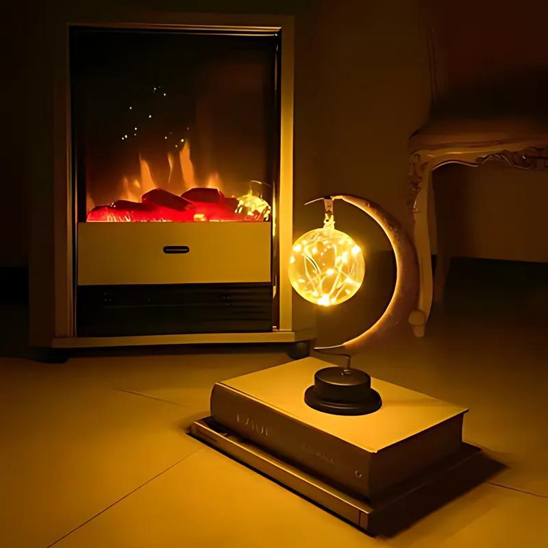 Moon-Shaped LED Lamp with Touch Control – Adjustable Brightness for Bedside and Desk Lighting