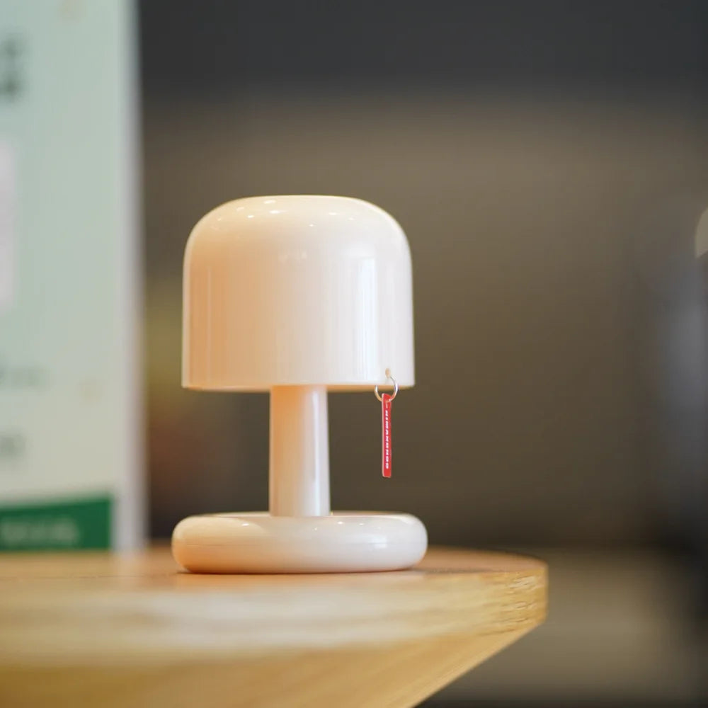 Mushroom-Inspired Table Lamp for Bedroom – Warm LED Ambient Light, Compact Nature-Inspired Design