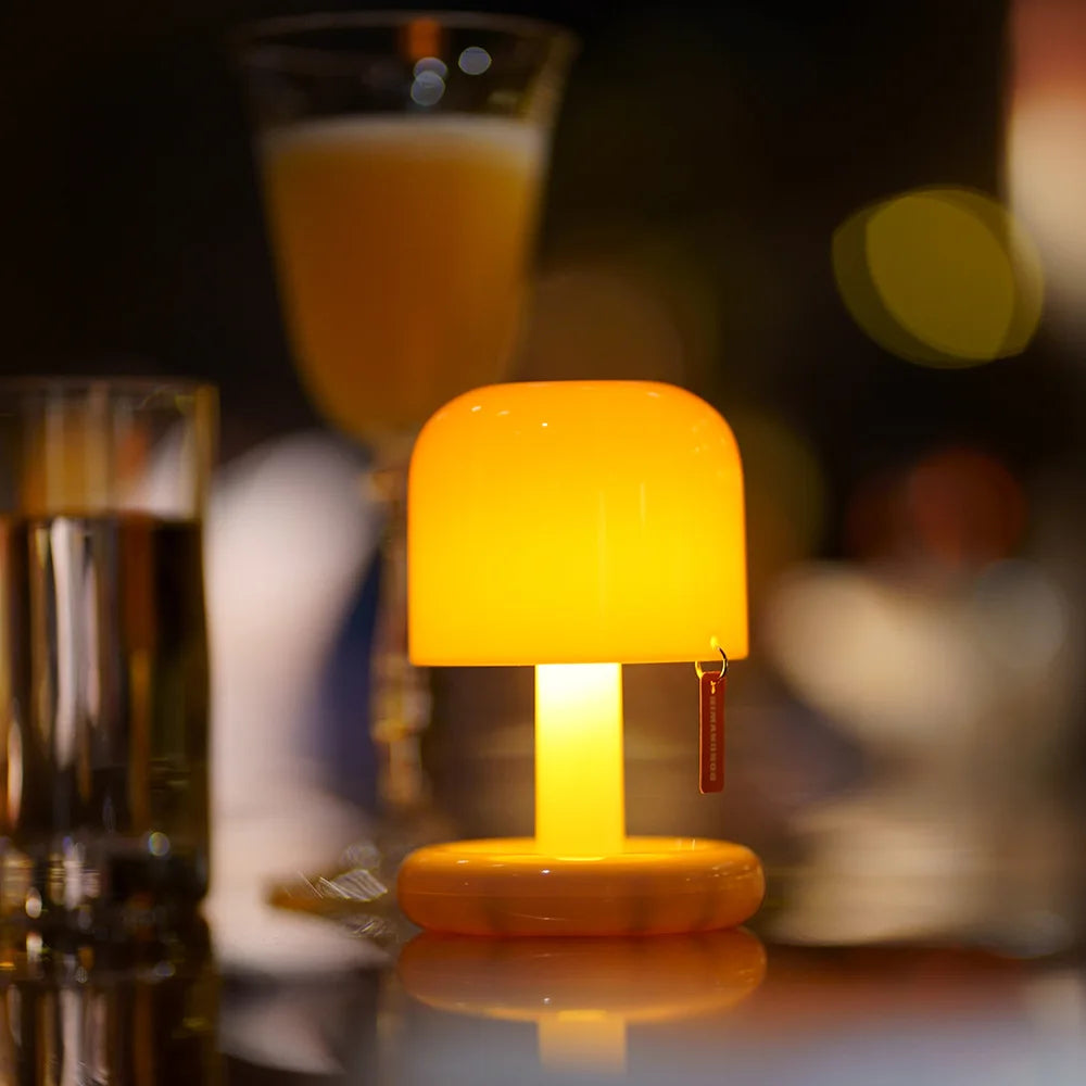 Mushroom-Inspired Table Lamp for Bedroom – Warm LED Ambient Light, Compact Nature-Inspired Design