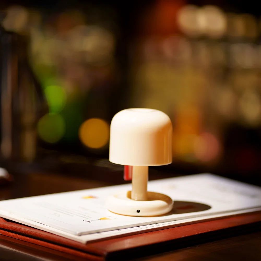 Mushroom-Inspired Table Lamp for Bedroom – Warm LED Ambient Light, Compact Nature-Inspired Design