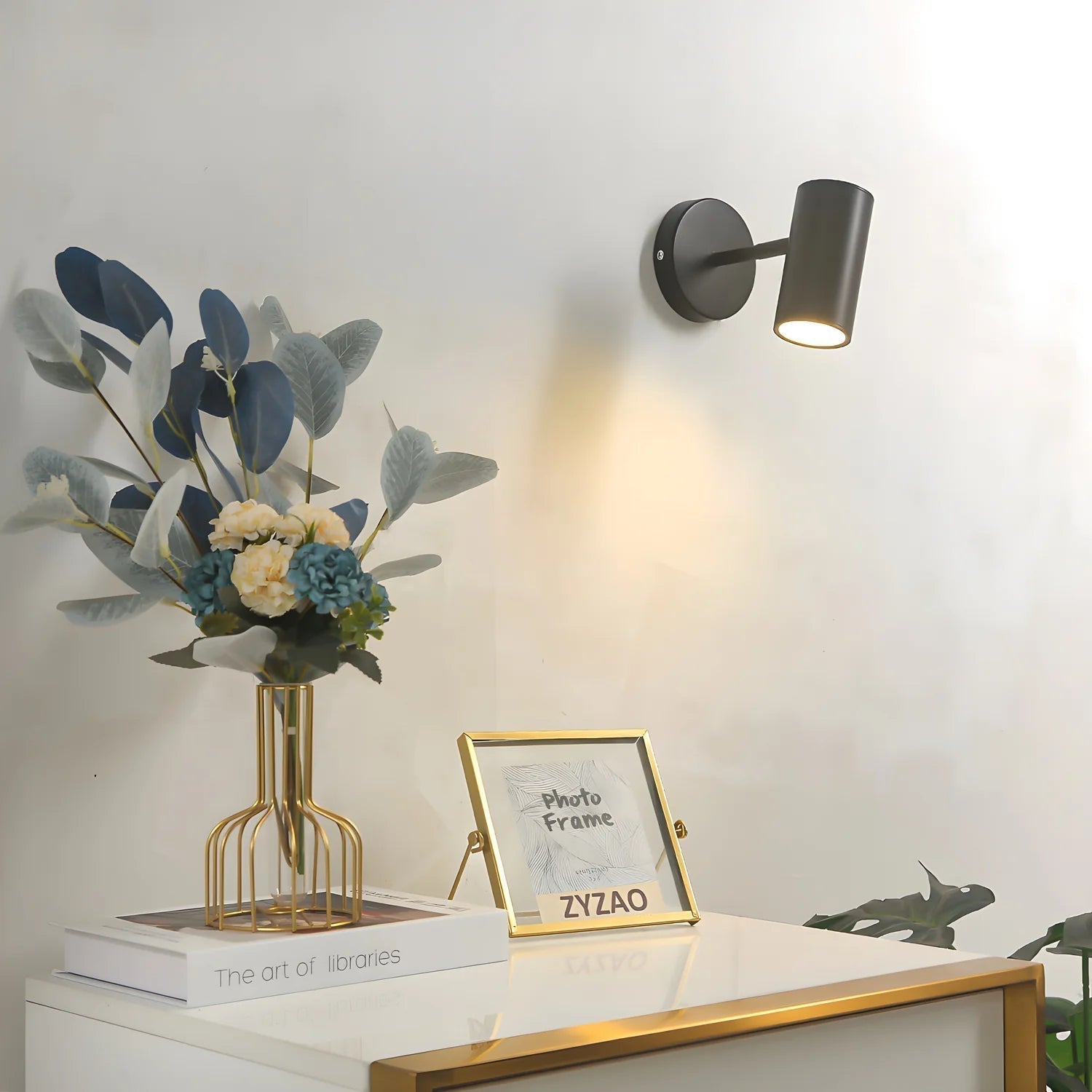 Nordic Modern Iron Wall Light with Adjustable LED – Energy-Efficient Wall Lamp for Bedrooms, Hallways, and Living Rooms