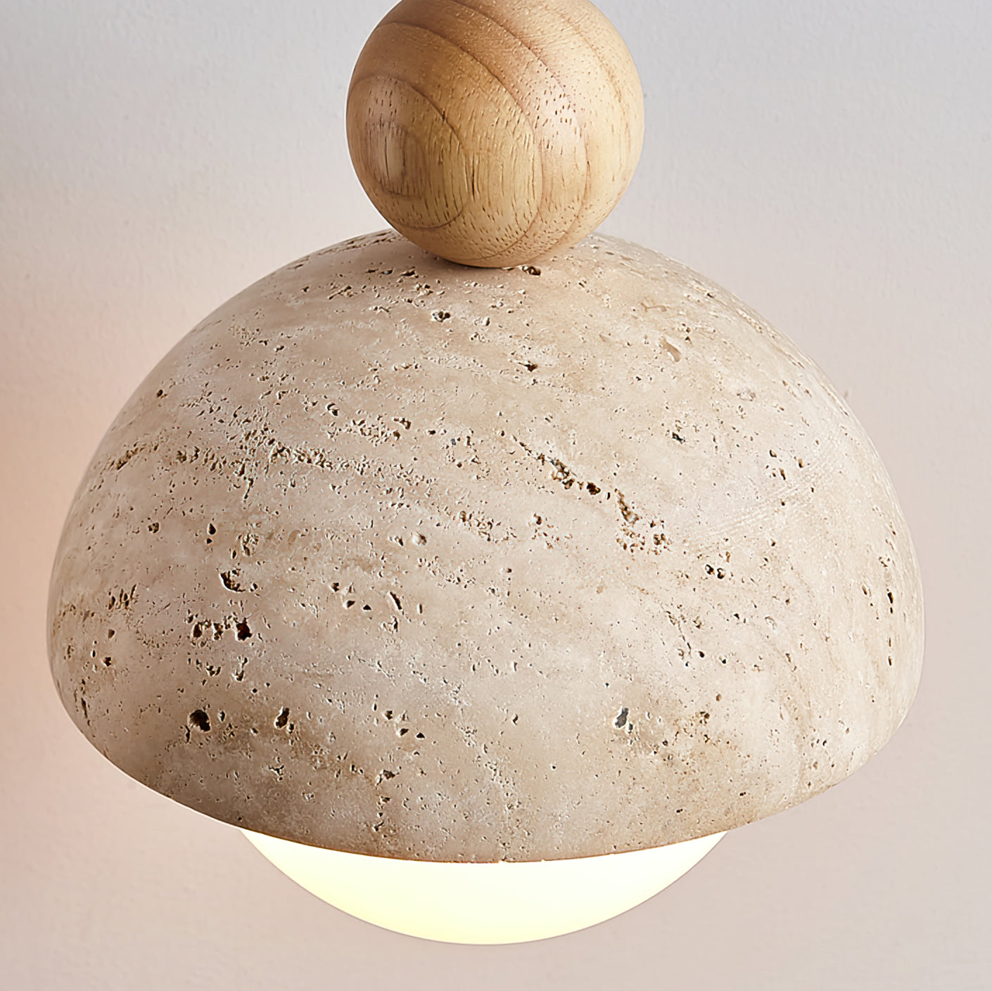Tommy Pendant Light Travertine Dome Glass | Ceiling Lamp