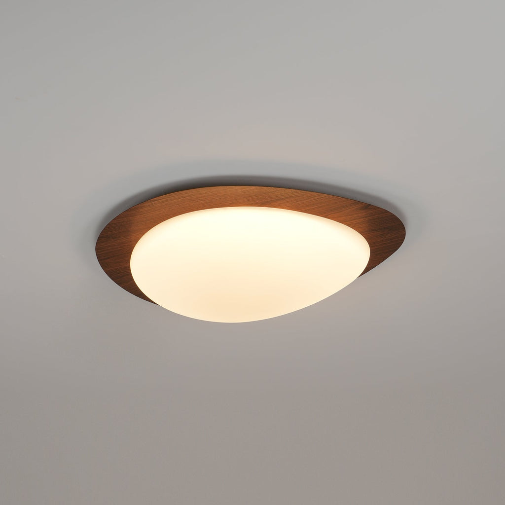 Quizz Pebble Walnut Ceiling Light