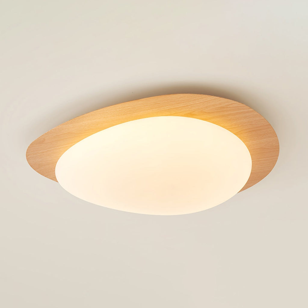 Quizz Pebble Walnut Ceiling Light