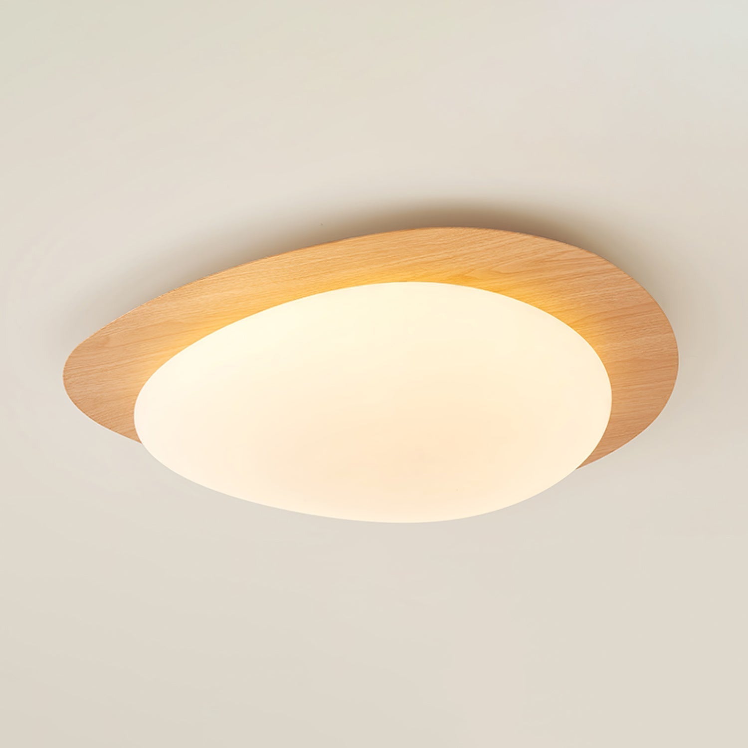 Quizz Pebble Walnut Ceiling Light
