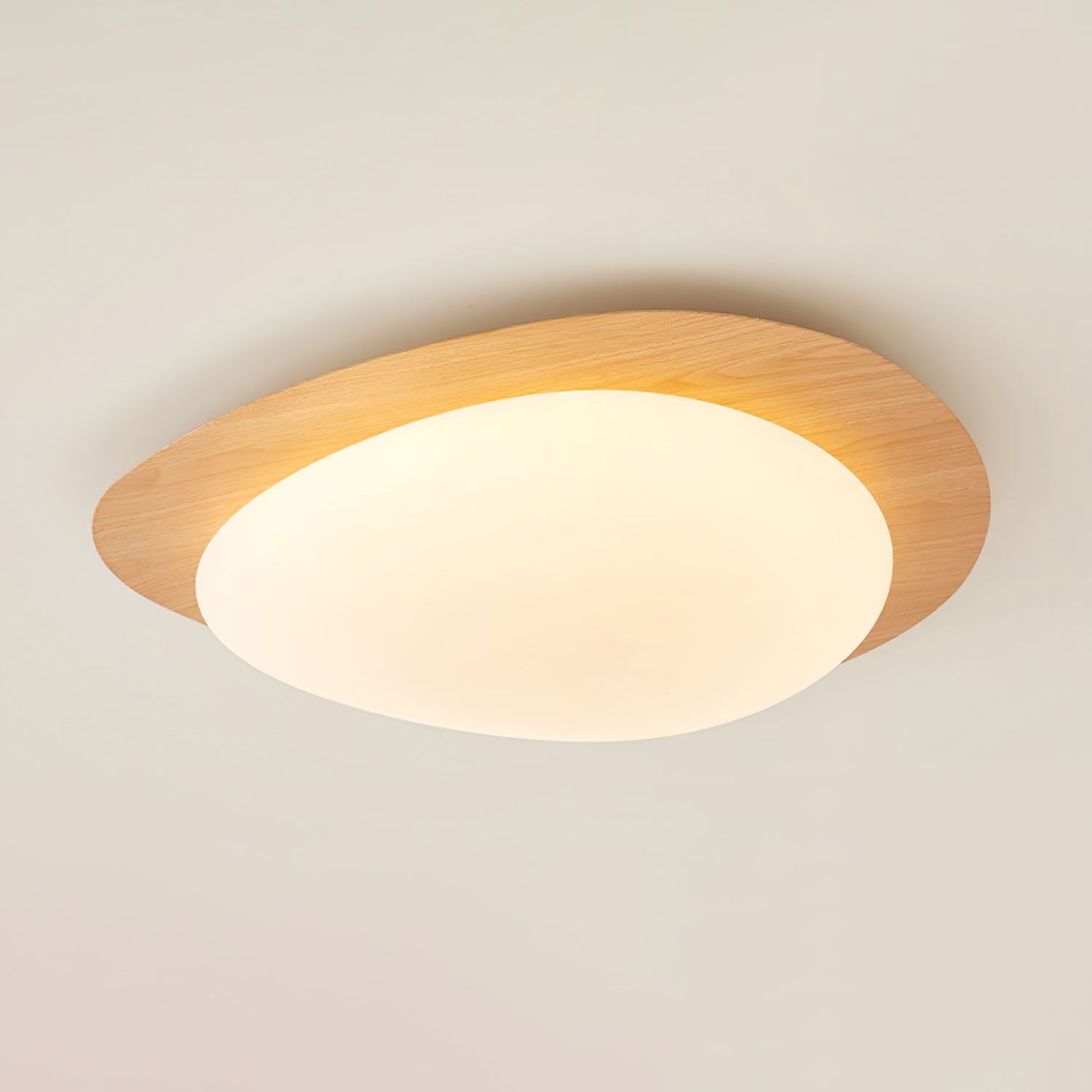 Quizz Pebble Walnut Ceiling Light