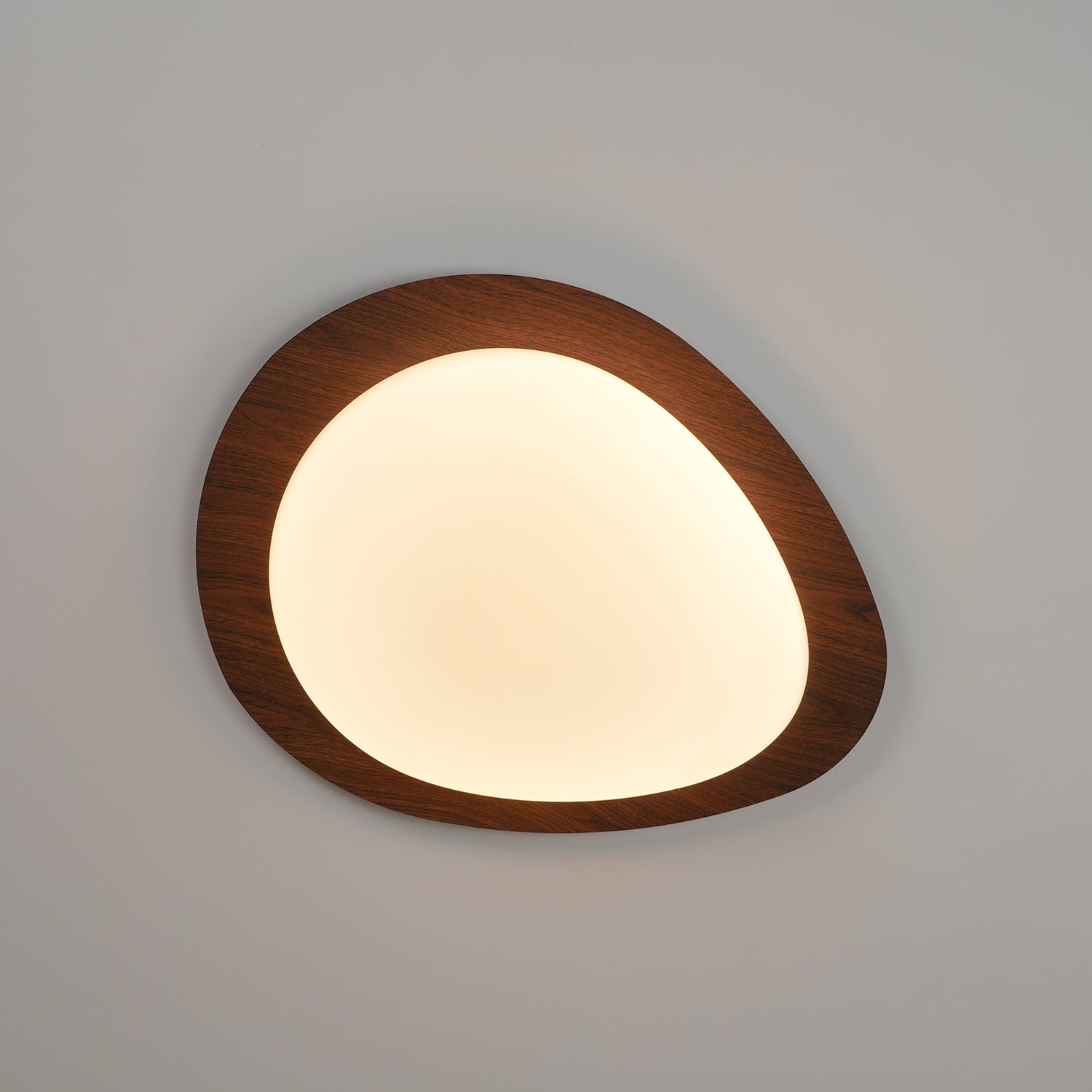 Quizz Pebble Walnut Ceiling Light